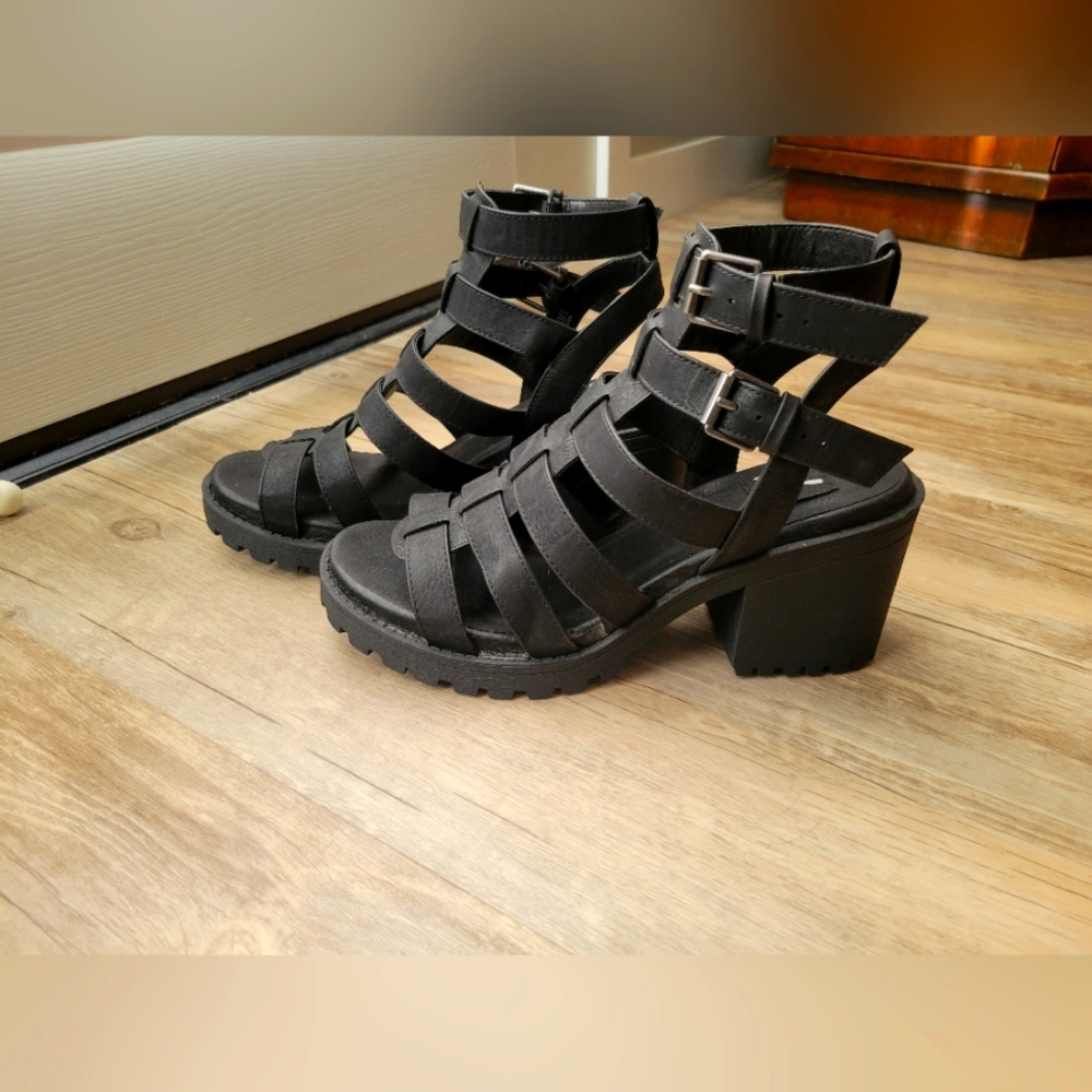 Black Heeled Sandals